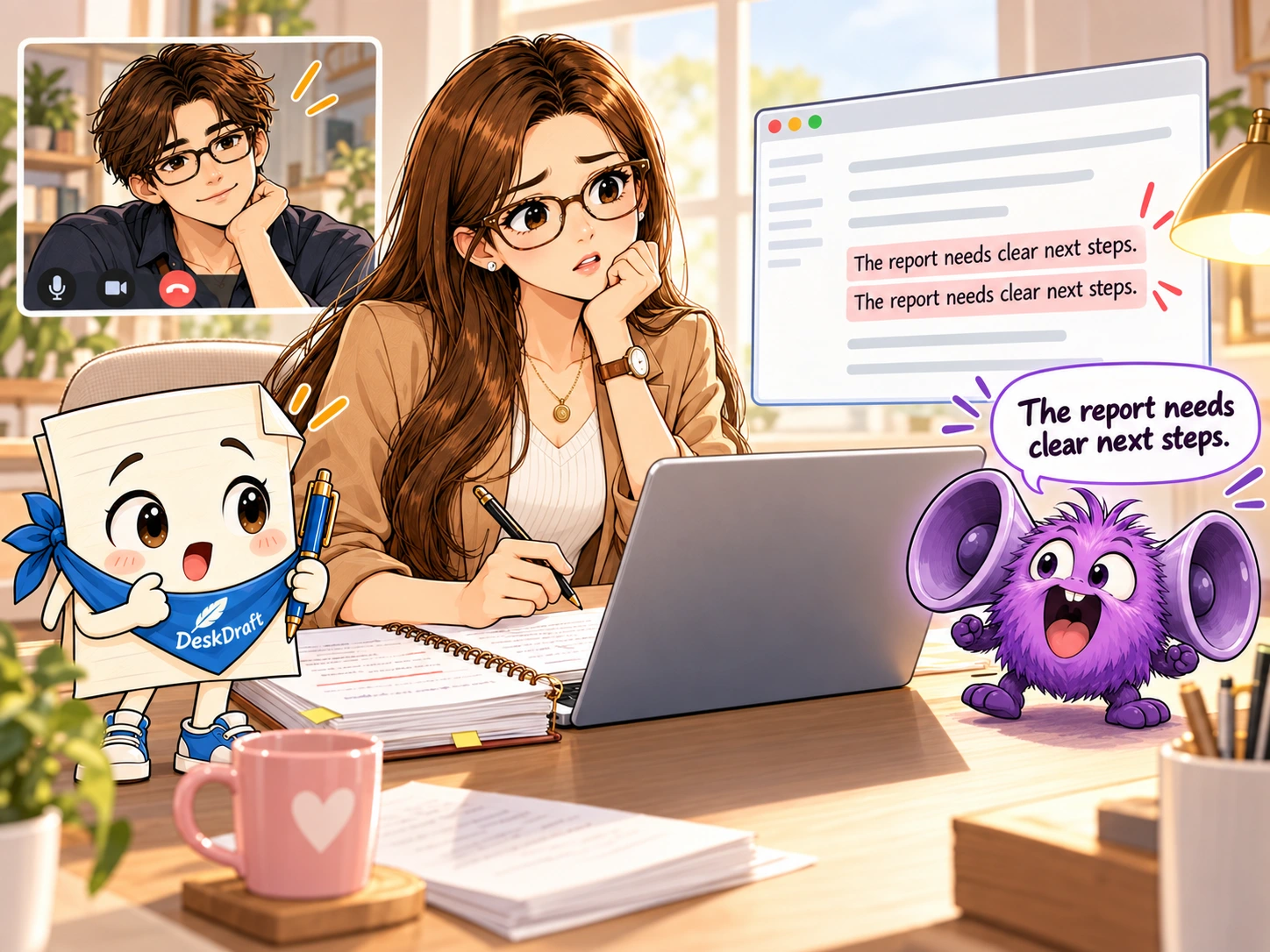Didn’t I Already Say That? — original DeskDraft story artwork